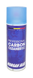 Morgan Blue Carbon Cleaner aerosol spray for matte bike frames and components, 400cc, used in workshops for cleaning and maintenance.