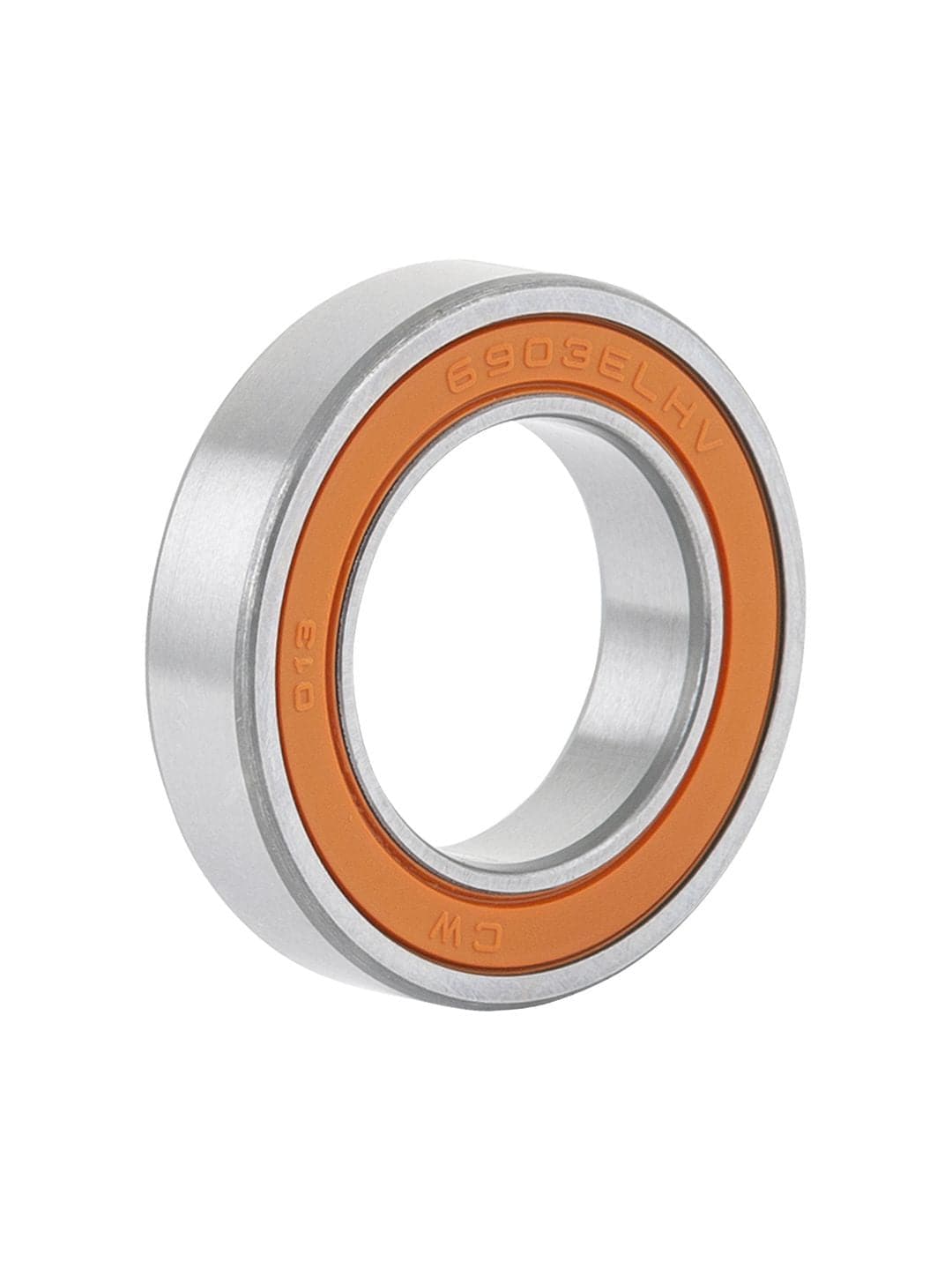Silver Bontrager LLH replacement hub bearing for compatible bike hubs, showing the bearing's detailed metal components.