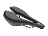 Giant Fleet SL road bike saddle with ergonomic cut-out and rebound foam for comfort, shown from the side.
