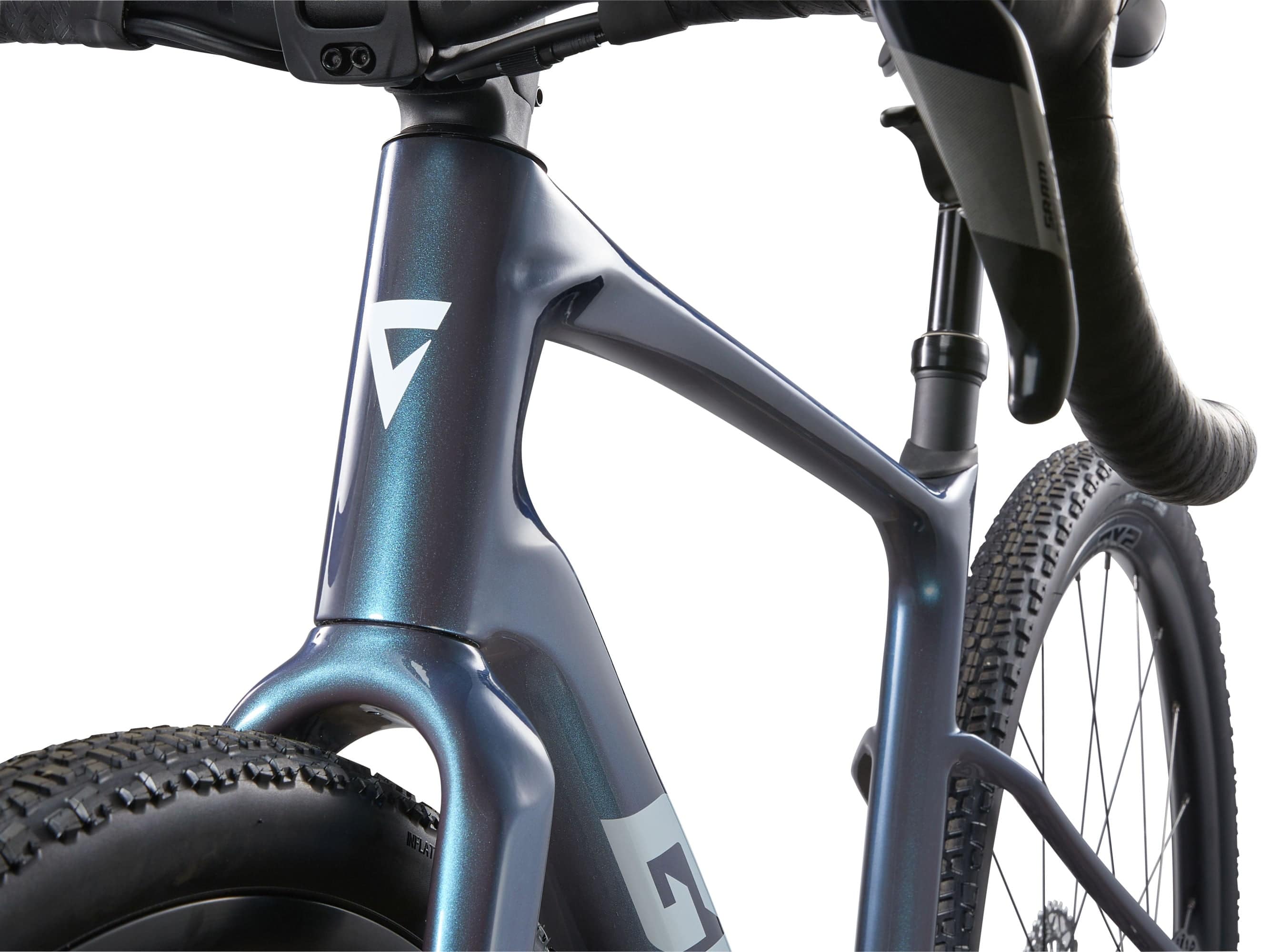 Giant Revolt Advanced 1 gravel bike with adjustable wheelbase and integrated storage compartment, ready for off-road cycling.