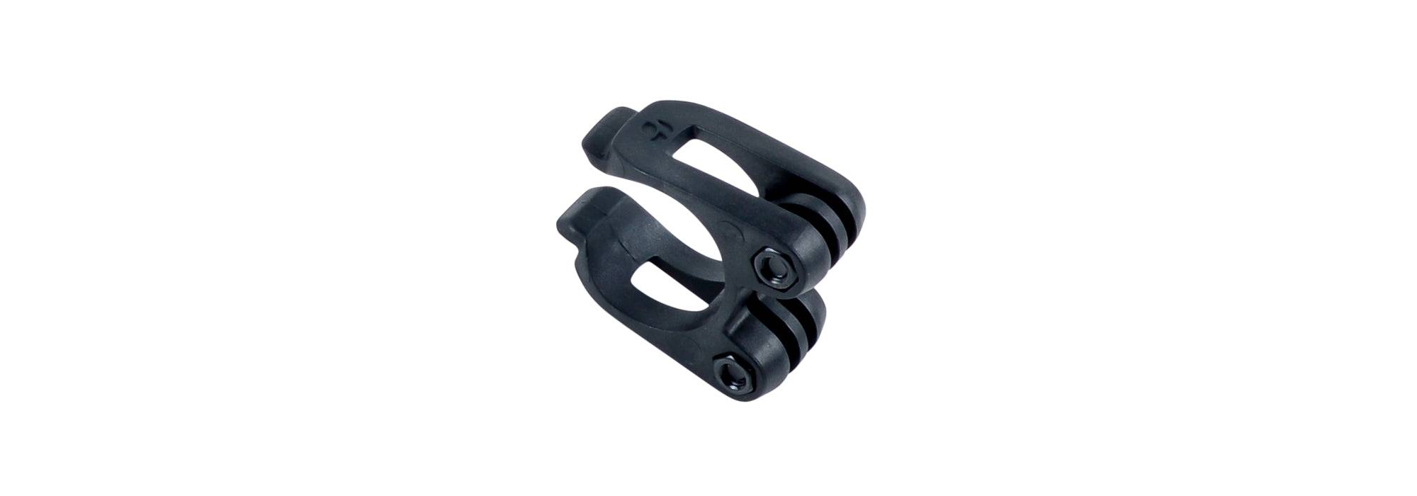 Bontrager Legacy XXX Stem Blendr Duo Base for bike handlebar accessories, showing the sleek component design and mounting area.