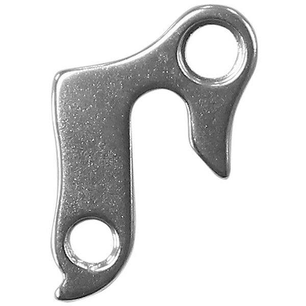 Durable M Part gear hanger for various bikes, replacement bike component, shown hanging on a bike frame.