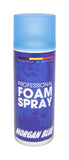 Morgan Blue foam spray aerosol for easy bike frame cleaning and maintenance, 400cc workshop product shown in the image.