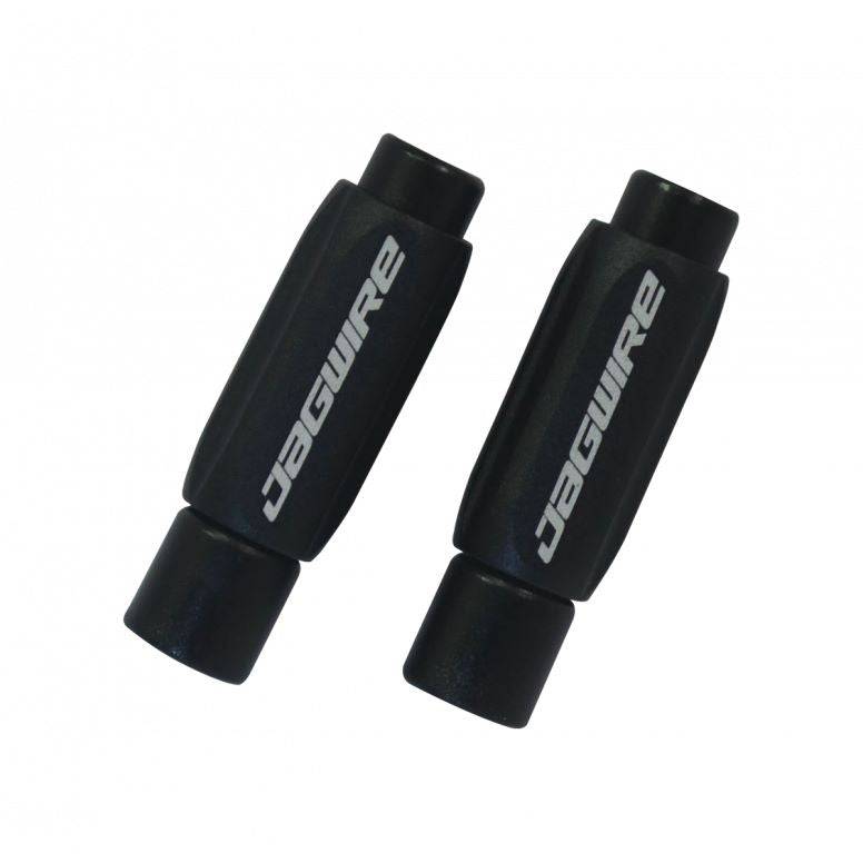 Jagwire Pro Inline Index Adjuster 5mm brake cable tuner pack in black, bicycle component for precise brake cable tension adjustment.