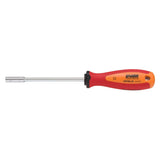 UNIOR 5.5mm socket wrench with ergonomic TBI handle in red, DIN 3125 compliant, suitable for workshop use.