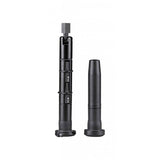 Topeak Plug n Tool mountain bike repair kit with tubeless tyre plugs in black, includes tools for workshop bike maintenance.