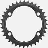 Shimano 105 FC-R7100 12-speed 36-tooth inner chainring for 52/36T crankset, bike component with metallic finish.