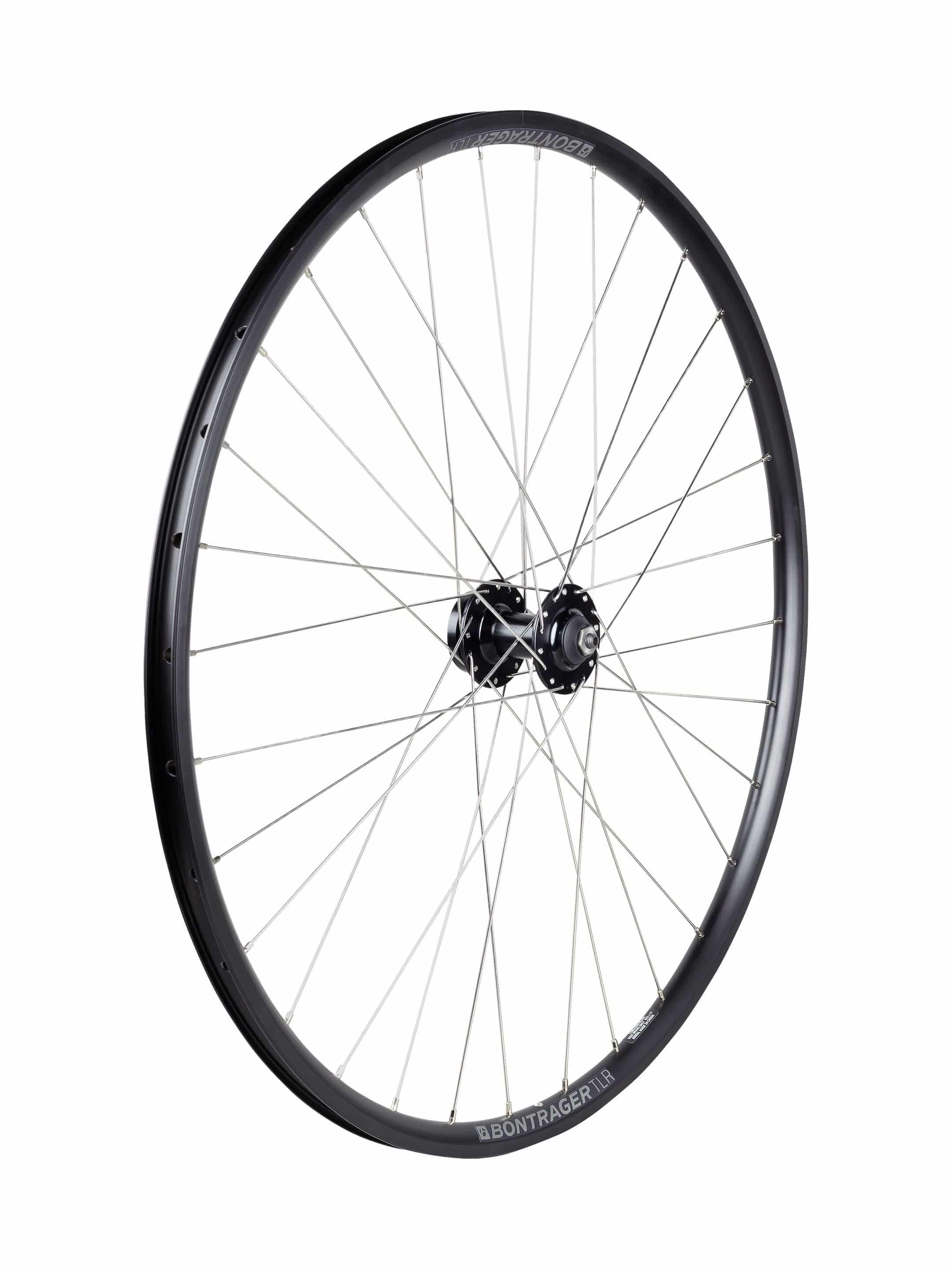 Bontrager Approved TLR Quick Release 700C MTB disc wheels for mountain bikes, showing the wheel with disc brake rotor attachment.