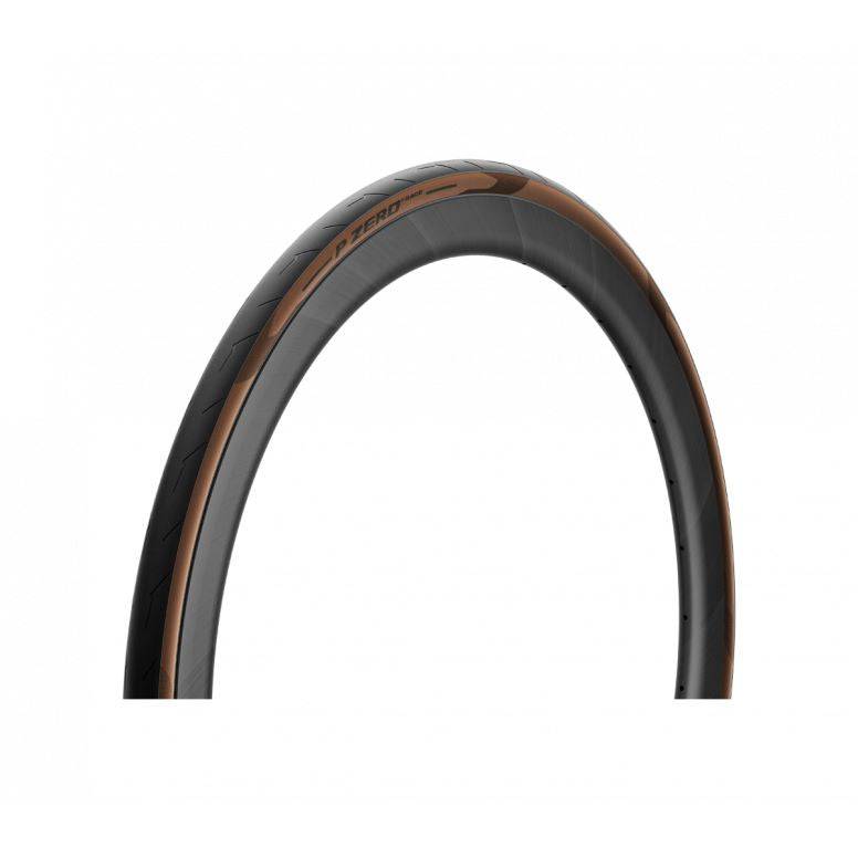 Pirelli P Zero Race Classic tire for road racing, made in Italy, showing the tire's tread pattern and sidewall branding.