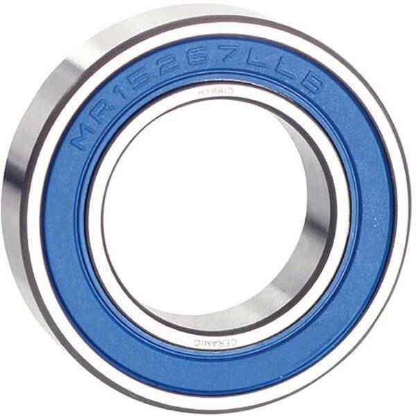 M Part ceramic bicycle bearing MR15267 LLB 15x26x7 with ABEC-5 precision seal, shown in close-up detail of the component.