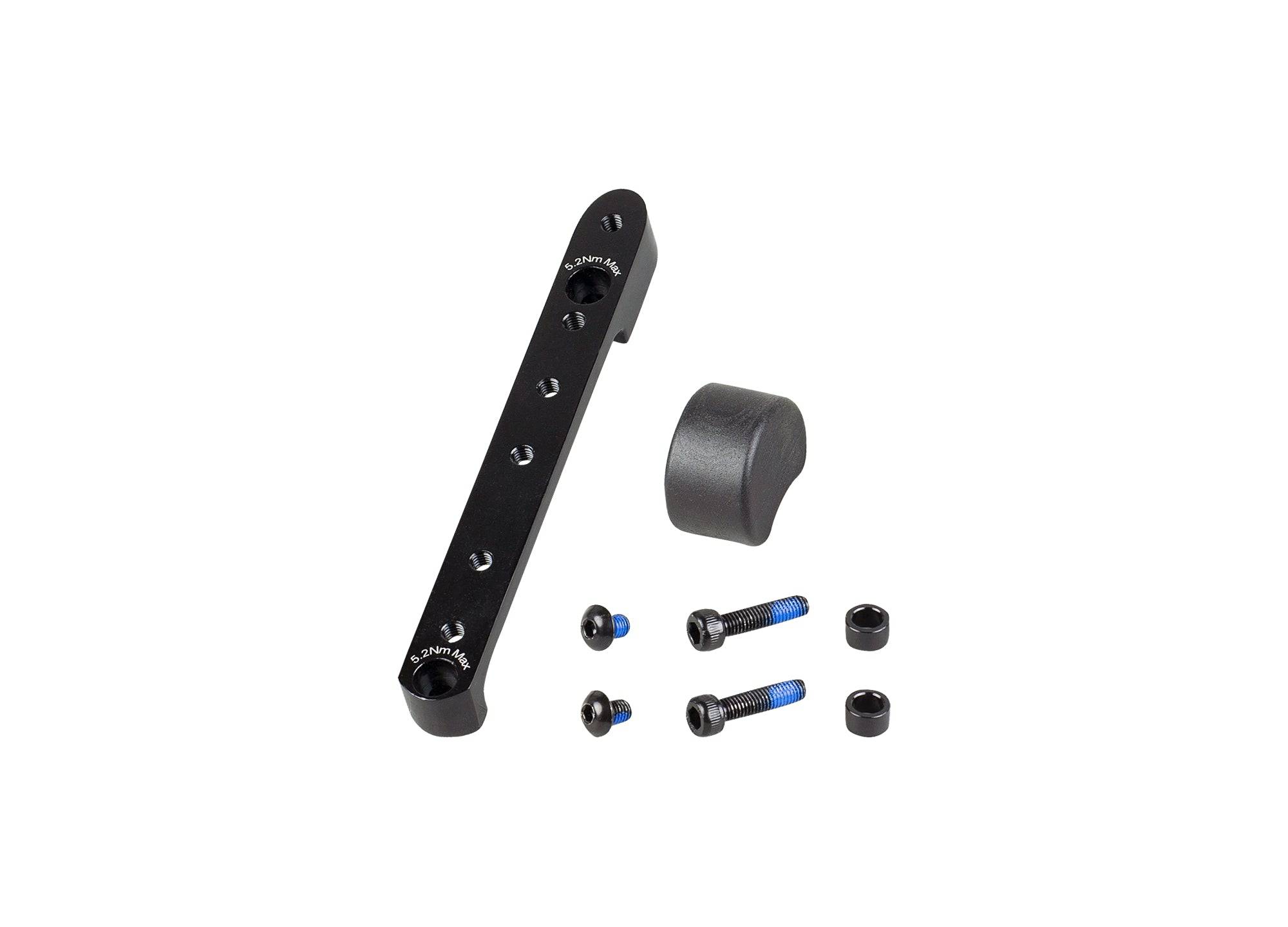 Bontrager Speed Concept water bottle cage mounting hardware kit in black, includes components for secure bike water bottle attachment