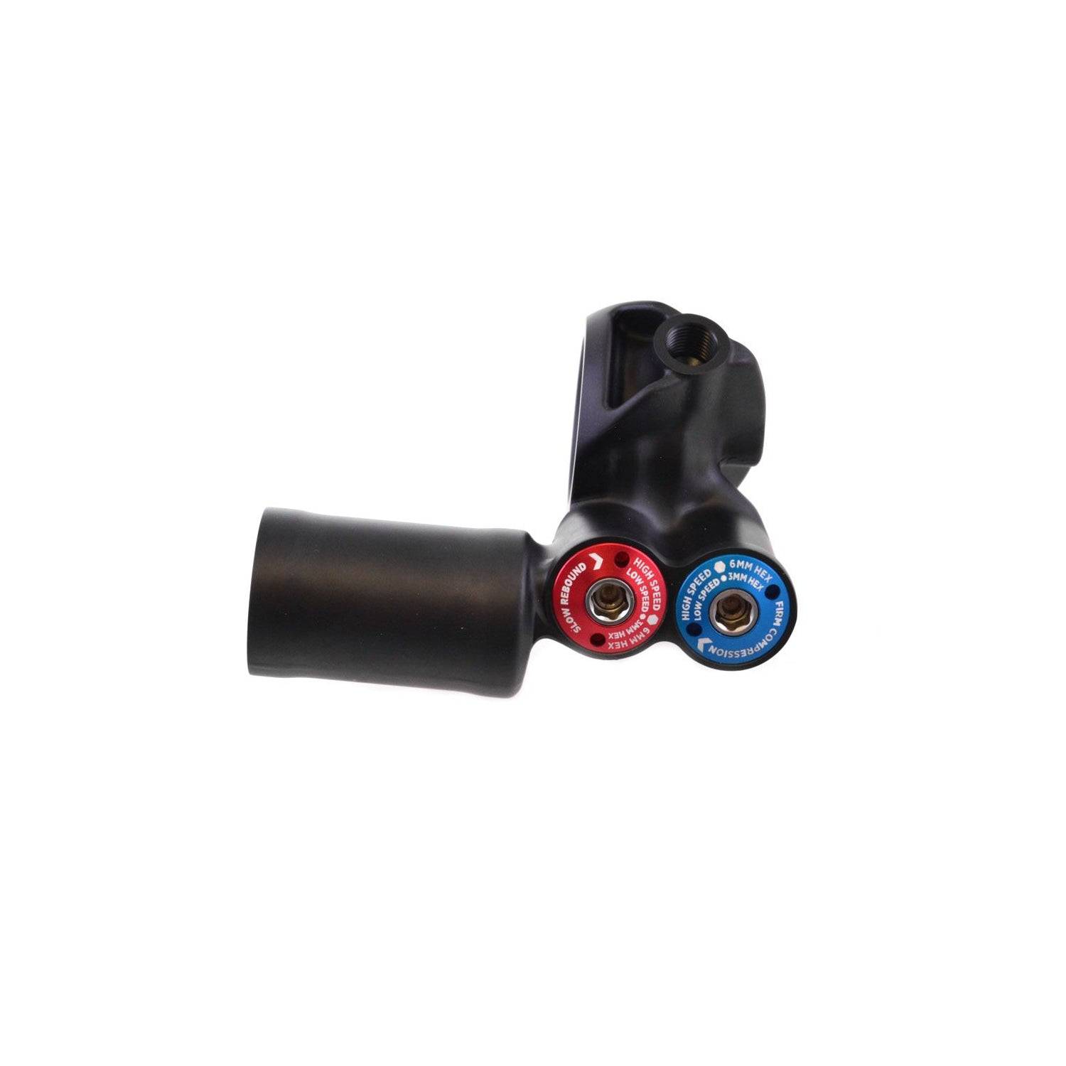 Fox Shock DHX2 P-S Trunnion Eyelet Assembly for 2018 rear shock, showing the metal component with mounting holes and bushings.