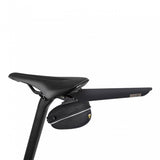 Topeak Flashfender Deluxe Duo Fixer bike fender with black and transparent brackets, designed for bike mud protection.