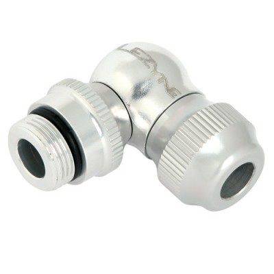 Lezyne Slip Chuck Presta valve connector with 90° angle and replaceable seals for disc wheel workshop use.
