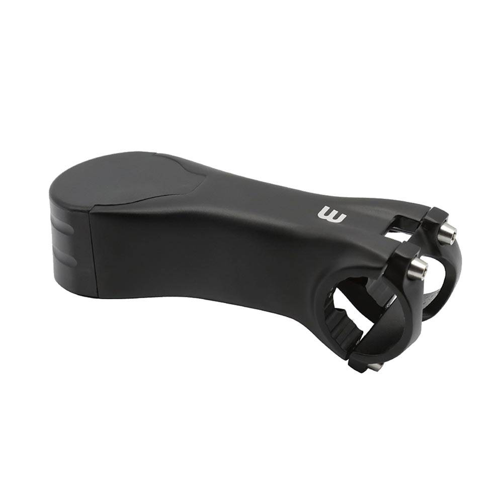 Basso Paradigma -8 Degree stem with double cap design for aerodynamic cycling, showcasing sleek components for road bike performance.