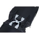 Basil Miles 34L black waterproof bicycle double pannier bag with reflective trim for bike accessories.