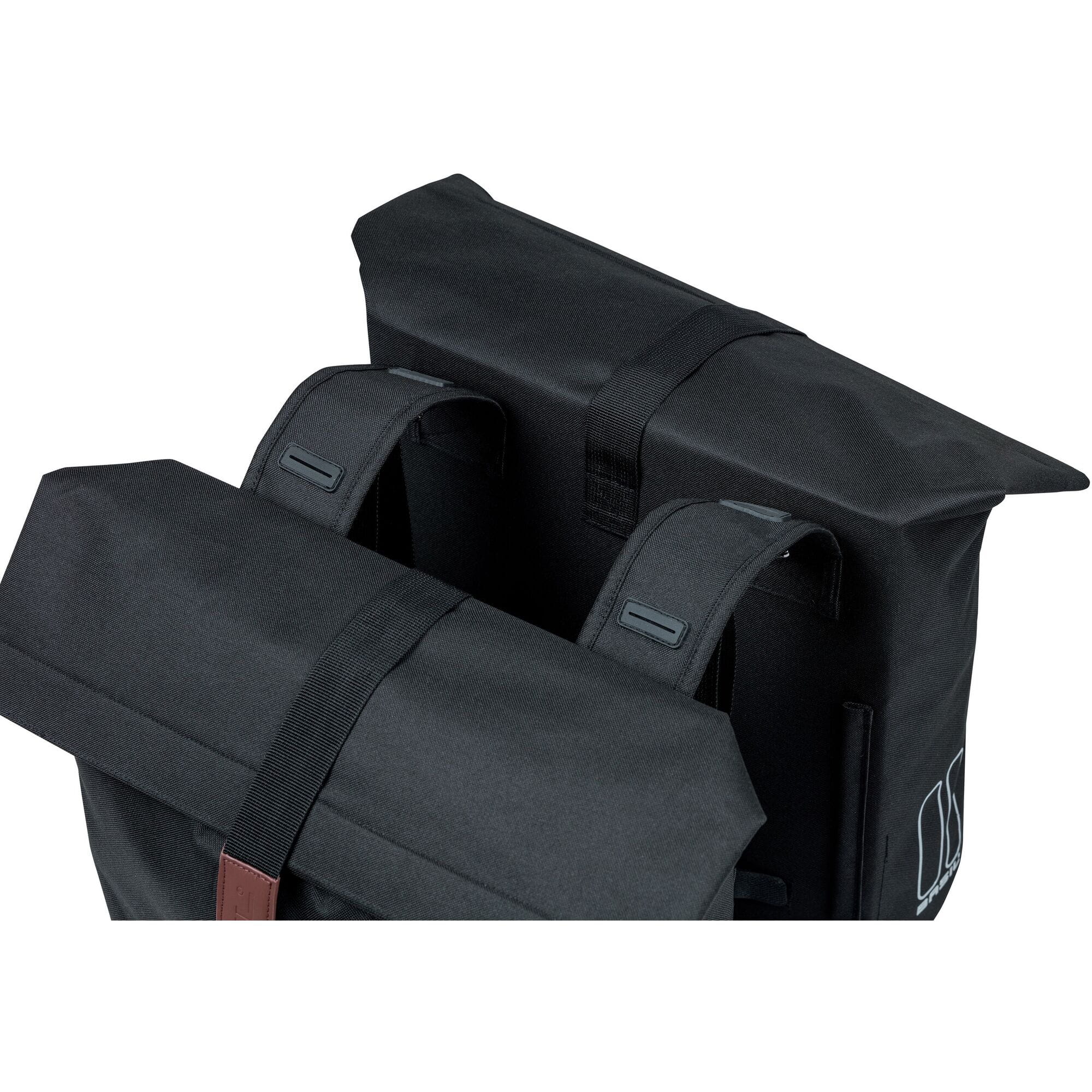 Basil City - double bicycle bag - 28-32 liter - black