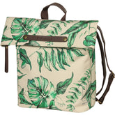 Basil Ever-Green bicycle daypack in eco-friendly water-repellent fabric with hook-on system, designed for cycling accessories.