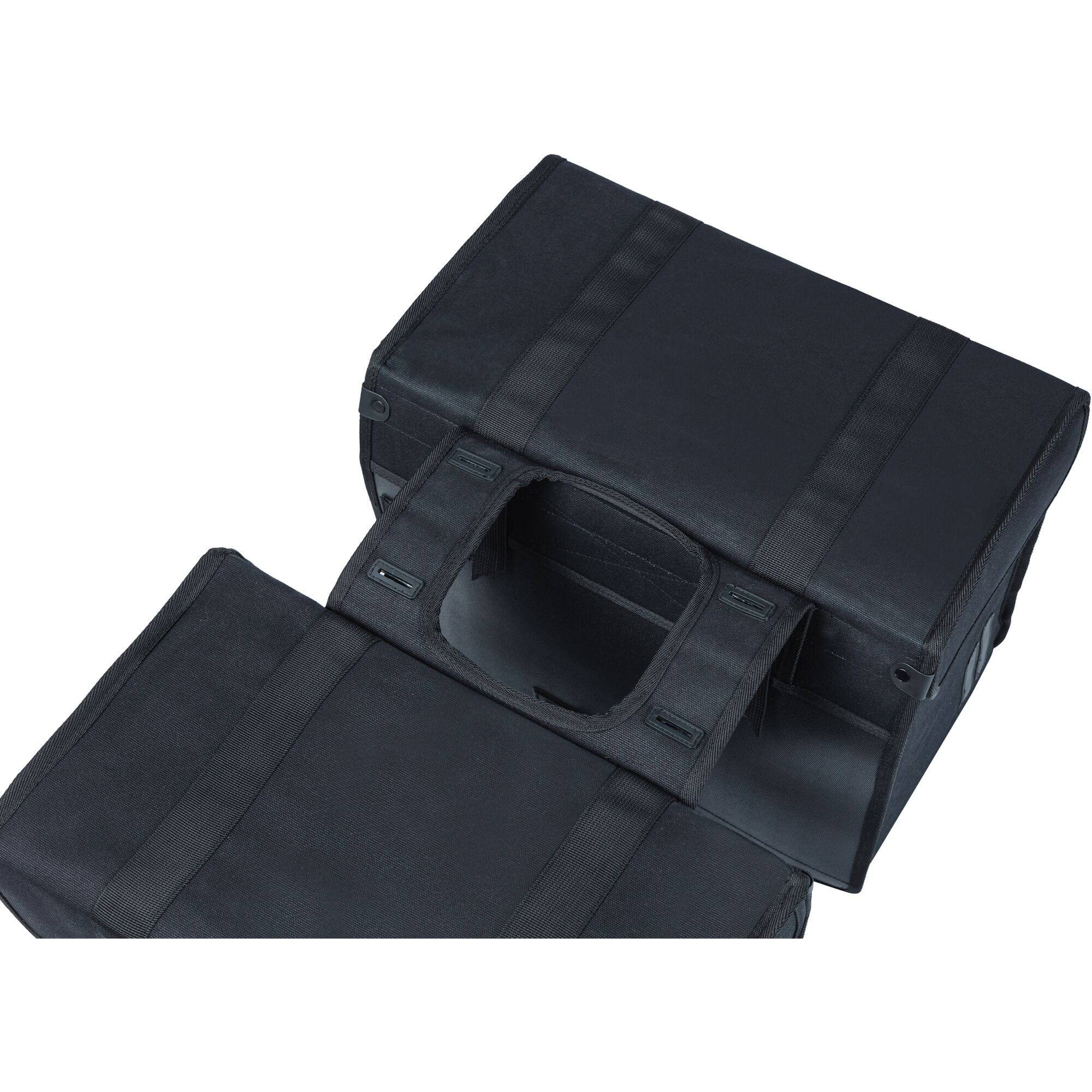 Black Basil Kavan Eco Classic 68L double pannier bag with rain cover, designed for bike accessories and storage.