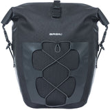 Basil Navigator waterproof single pannier bag with MIK hooks system, black outdoor cycling accessories for bike storage