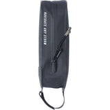 Black Basil Navigator Storm 0.8L waterproof top tube frame bag for cycling, showing the sleek, durable design on a bike frame.