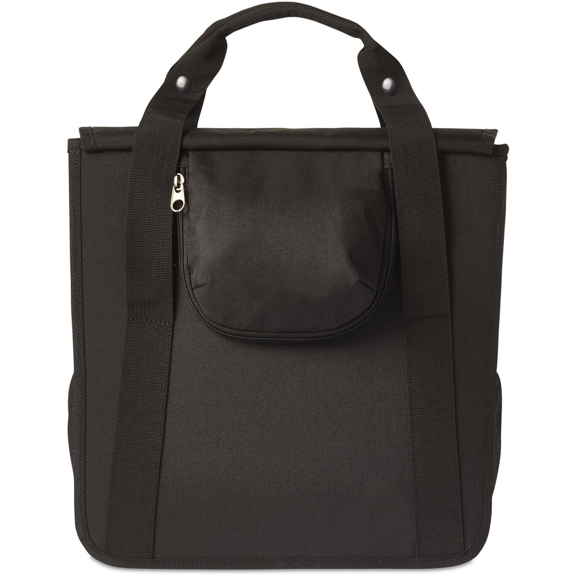 Black Basil GO single bike bag with reflective details, side pockets, and a 16L capacity, designed for cycling accessories.