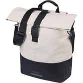 Waterproof Basil Cove Shopper Bike Bag with MIK hooks, designed for urban commuters, featuring spacious storage and durable accessories.