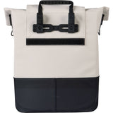 Basil Basil Cove Shopper bike bag with MIK hooks, waterproof urban commuter accessory, shown attached to bike with spacious design.