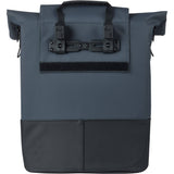 Basil Basil Cove Shopper Bike Bag with MIK hooks, waterproof urban commuter accessories, showing the bag attached to a bike.