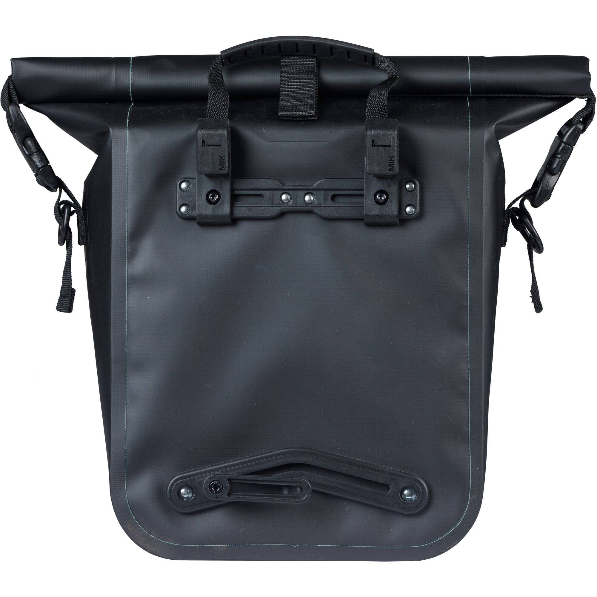Basil Rivo M waterproof bike bag with MIK hooks and shoulder strap, designed for cycling accessories and outdoor use