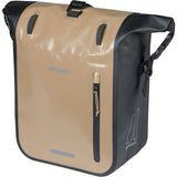 Basil Rivo M Waterproof Tarpaulin Bike Bag with MIK hooks and shoulder strap, designed for cycling accessories and storage