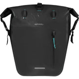 Basil Rivo L tarpaulin rear bike bag with MIK hooks and removable strap, waterproof cycling accessories for bike storage.