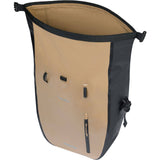Basil Rivo L tarpaulin rear bike bag with MIK hooks and removable strap, designed for cycling accessories and bike storage.