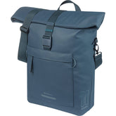 Basil Brooklyn Navy shoulder bag with 17L capacity, waterproof design, MIK hooks, suitable for commuting and accessories.