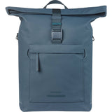 Basil Brooklyn Navy shoulder bag with MIK hooks, waterproof commuter accessory, 17L capacity, featuring sleek design and durable material.