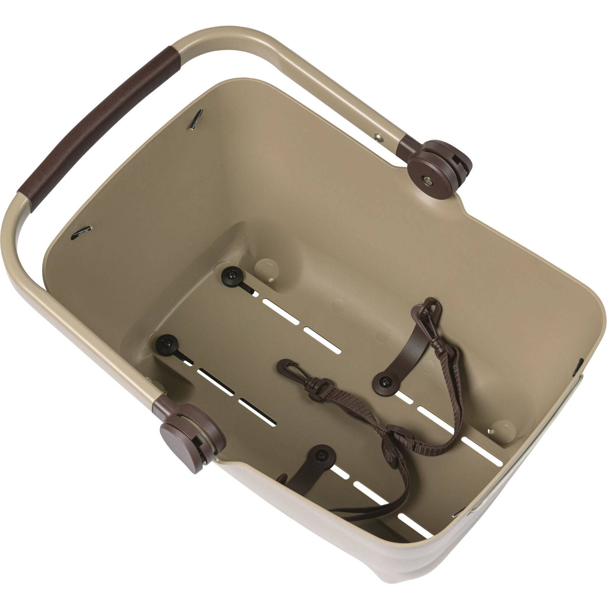 Basil Buddy MIK - dog bicycle basket - rear - biscotti brown