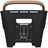 Basil Neo rear bicycle basket with multi-system mount for city bikes and e-bikes, shown attached to a bicycle.