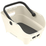 Basil Cento Neo rear bicycle basket with multi-system mount for city bikes and e-bikes, shown attached to a bicycle.