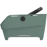 Basil Neo rear bicycle basket with multi-system mounting for city bikes and e-bikes, featuring sturdy metal construction and classic design.