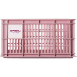 Pink Basil Small Bicycle Crate 17.5L eco-friendly bike basket with versatile mounting for bike accessories and storage.