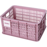 Pink Basil Small Bicycle Crate 17.5L eco-friendly bike basket with versatile mounting options for bike accessories.