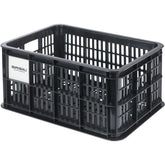 Basil Small Basil Bicycle Crate MIK 17.5L black recycled synthetic bike basket for bike accessories.