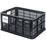 Basil Small Basil Bicycle Crate MIK 17.5L black recycled synthetic bike basket for bike accessories.