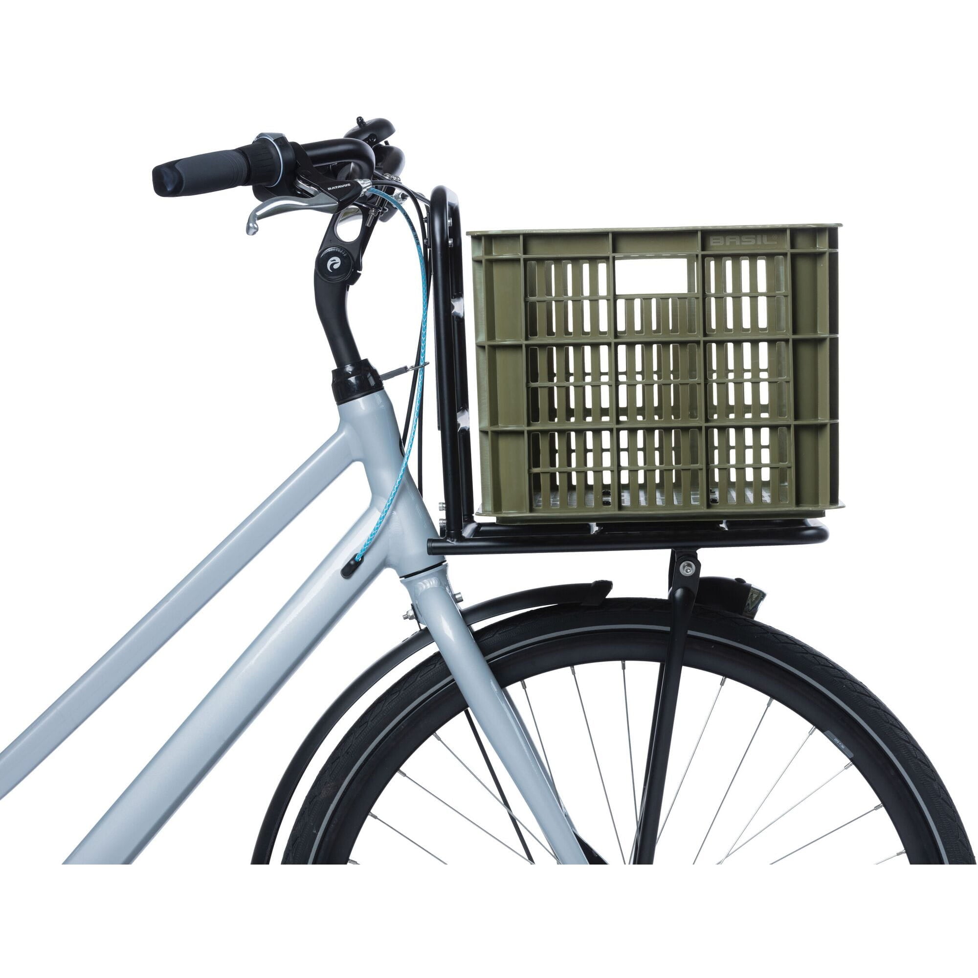 Basil bicycle crate L - large - 40 litre - green