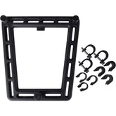 Basil MIK SIDE Studs Frame Adaptor for bike carrier bags, mounted on a bicycle frame for secure attachment.