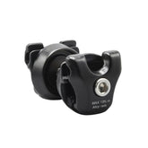 Basso Bikes saddle clamp adaptors for alloy and carbon rail saddles compatible with Basso seatposts, shown on a bicycle component.