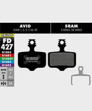 Galfer standard bike disc brake pads showing black brake pad material and metal backing plate for reliable stopping power.
