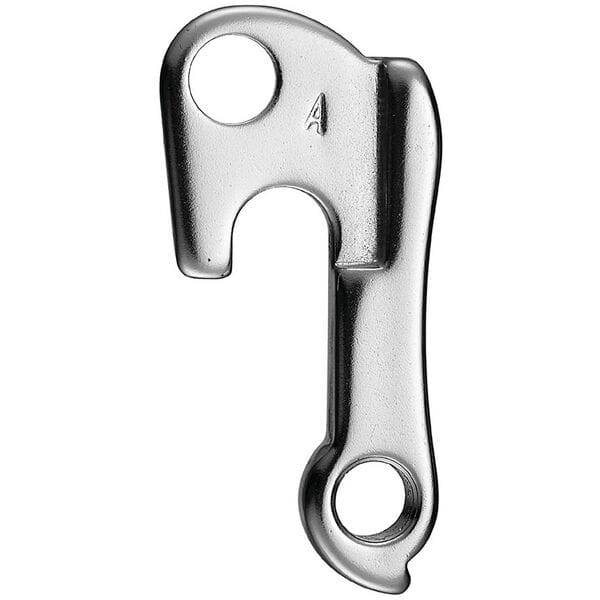 Durable M Part gear hanger for bikes, compatible with various brands, showcasing the replacement component on a bicycle.