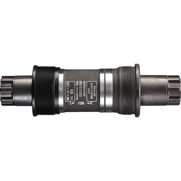 Shimano BB-ES300 bottom bracket for Octalink chainsets with sealed cartridge bearings, bicycle component part.