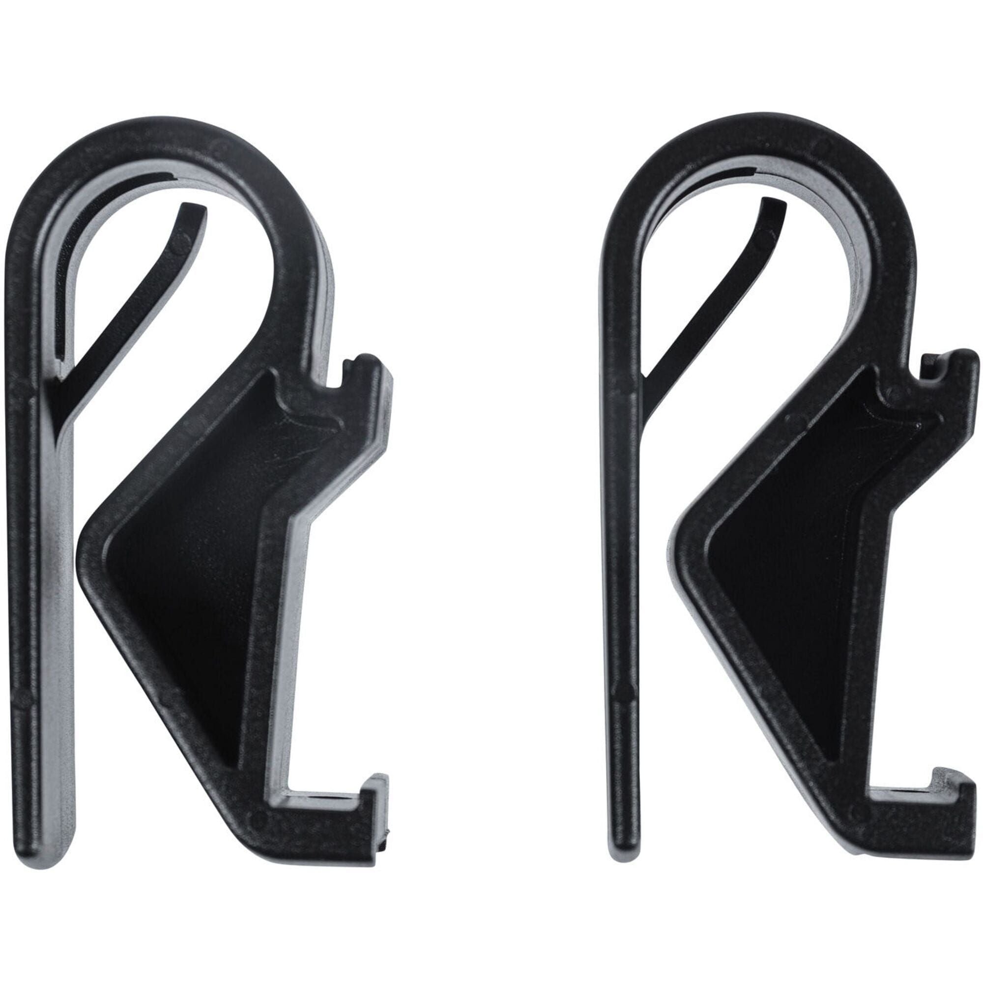Basil Hook-On System sports accessories set of 2 black hooks for 10-12mm racks, designed for secure bicycle rack attachment
